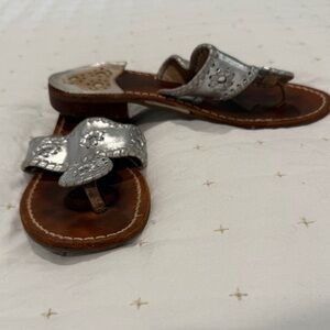 Jack Rogers Silver Sandals